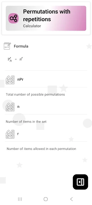 Permutation Calculator Screenshot 3