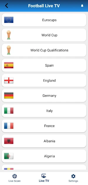 Football Live TV HD Streaming Screenshot 1
