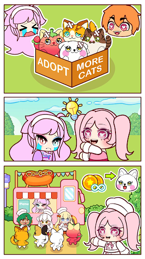 Kitty Cat Restaurant Idle Game Screenshot 0