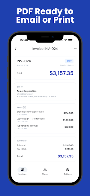 Invoice Maker & Receipt: PDF Screenshot 1