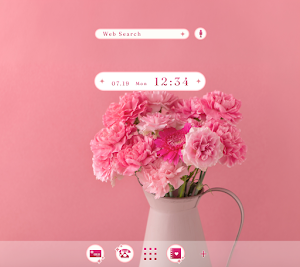 Pink Carnations Theme +HOME Screenshot 0