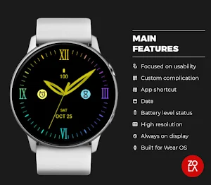 Classic Yellow Blue Watch Face Screenshot 1