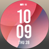 Classic Red Round Watch Face