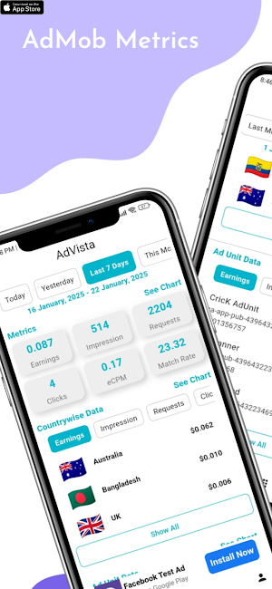 AdVista: AdMob Insights Screenshot 0