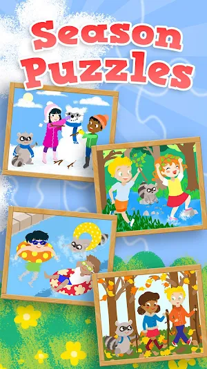 Season Puzzles for Kids - Gold Screenshot 0