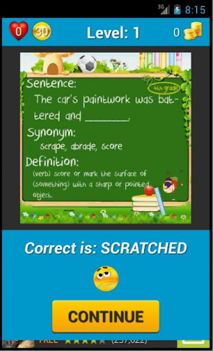 Vocabulary Quiz Screenshot 2