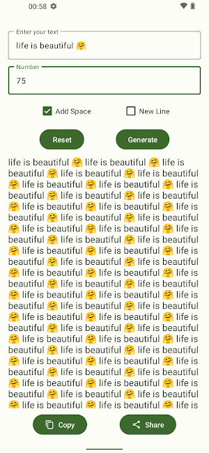 Text Repeater Safe Screenshot 1
