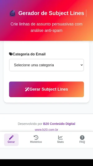 Gerador de Subjects Lines Screenshot 0