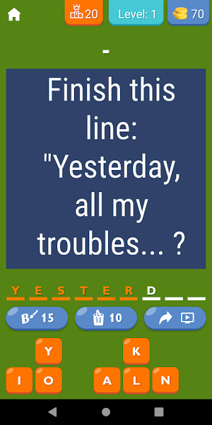 Beatles Song Challenge Game Screenshot 0