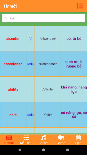 Học tiếng anh - học ngoại ngữ Screenshot 0