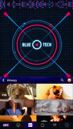 Blue Tech Keyboard Theme Screenshot 3