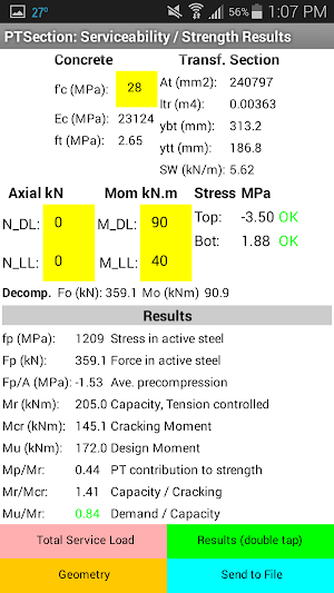 Prestressed Concrete Analysis Screenshot 2