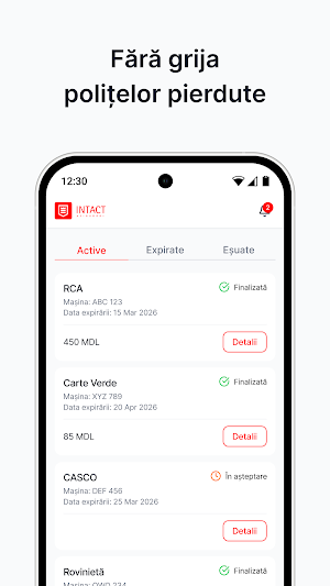 Intact - Asigurări online Screenshot 1