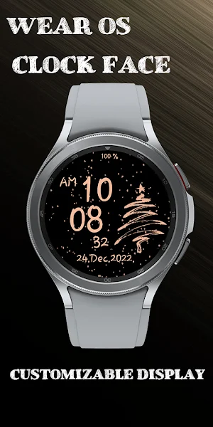 Rose gold animated snow watch Screenshot 2