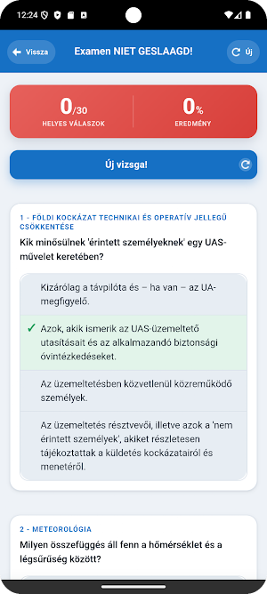A2 Drón Engedély Vizsga Haladó Screenshot 3