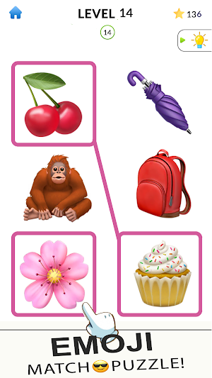 Pairs Match Emoji Puzzle Game Screenshot 2