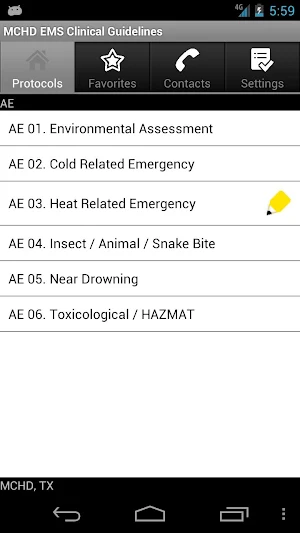 MCHD EMS Clinical Guidelines Screenshot 2
