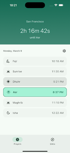 Prayer Times - Salah & Qibla Screenshot 0