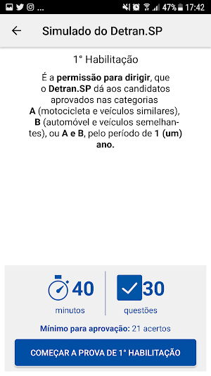 Simulado Detran-SP Screenshot 2