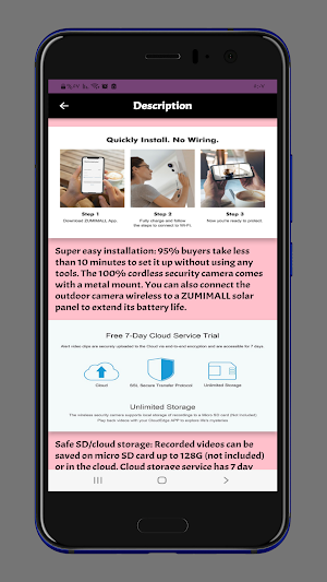 guide of zumimall camera Screenshot 1