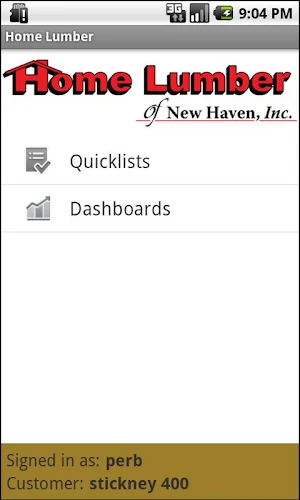 Home Lumber Web Track Screenshot 1