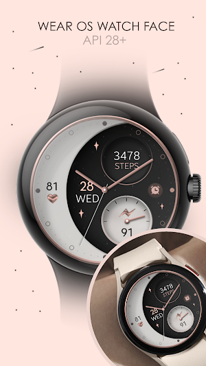 Moon Rose Gold v2 watch face Screenshot 0