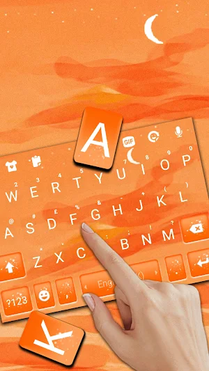 Orange Aesthetic Keyboard Background Screenshot 1