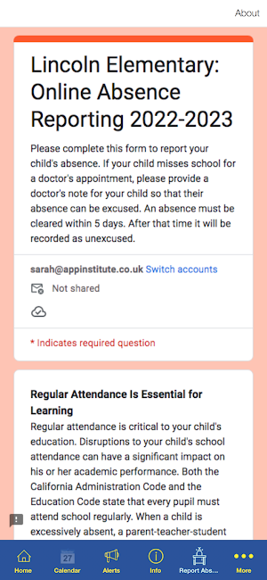 Lincoln Elementary School Screenshot 2
