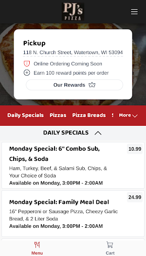 PJ's Pizza Screenshot 1