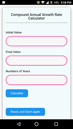 CAGR Calculator Screenshot 0