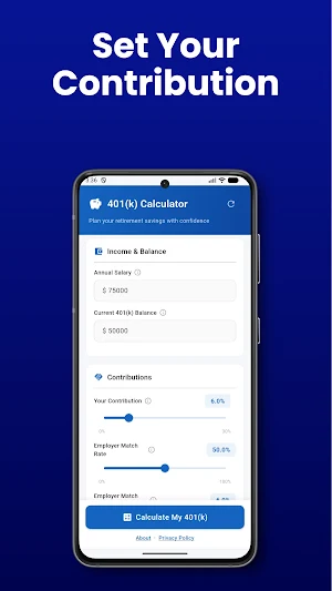 401K Calculator Screenshot 2