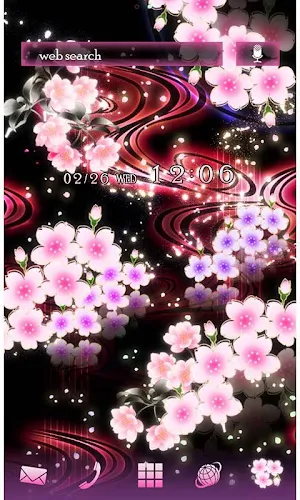 -Starry Sakura- Theme +HOME Screenshot 0