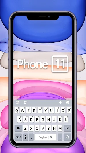 Purple Phone 11 Keyboard Theme Screenshot 0