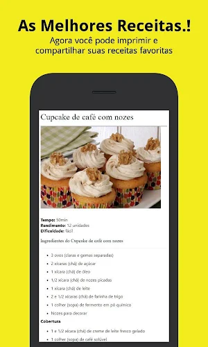 Receita de Cupcake Screenshot 2