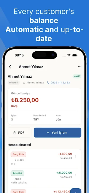Customer Ledger - Hesapsis Screenshot 1