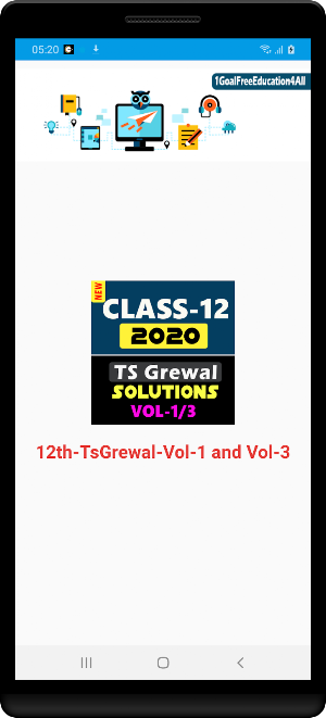 Account Class-12 Solution TS Grewal Vol-1 & 3 2020 Screenshot 2