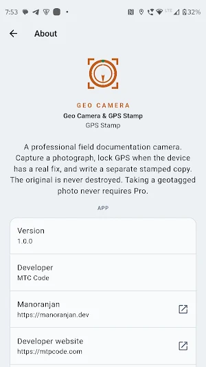 Geo Camera & GPS Stamp Screenshot 2