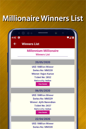 Dubai Duty Free Draw Results Screenshot 1