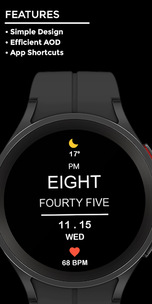 Letter Night - watch face Screenshot 1