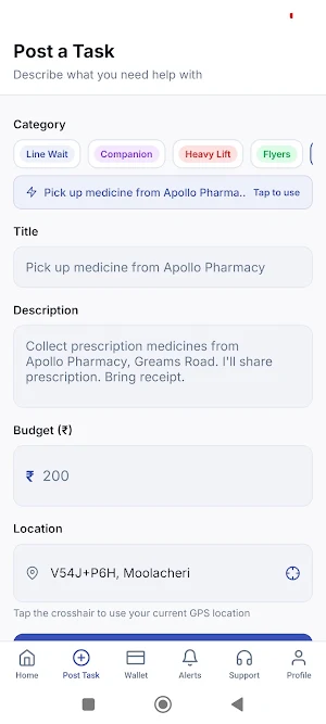 Idho.in Hyperlocal Task Market Screenshot 3