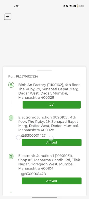 glassRUN Delivery Screenshot 1