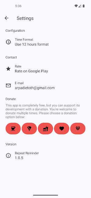 Tiny Repeat Reminder Screenshot 3