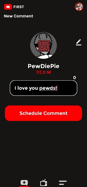 First Comment Screenshot 2