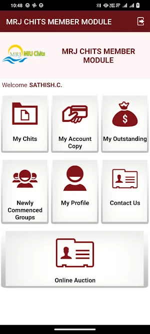 MRJ Chits Member Module Screenshot 3