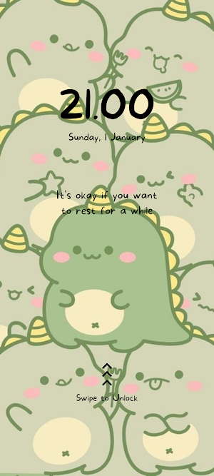 Kawaii Dino Wallpaper 4K Screenshot 3