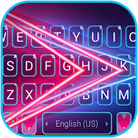 Neon Futuristic Keyboard Background