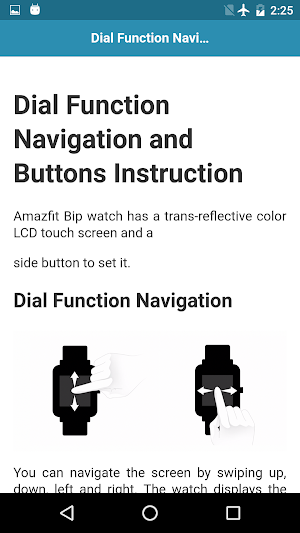 User guide for Amazfit Bip Screenshot 2