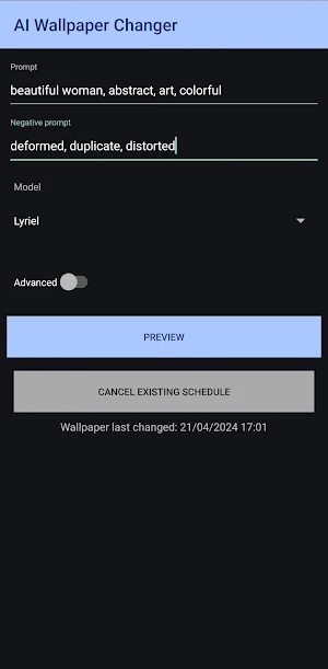 AI Wallpaper Changer Screenshot 0
