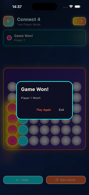 4 in a Row Connecting Game Screenshot 2