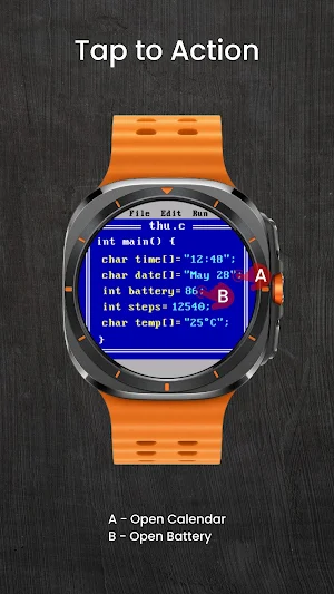 Retro C Compiler Watch Face Screenshot 2
